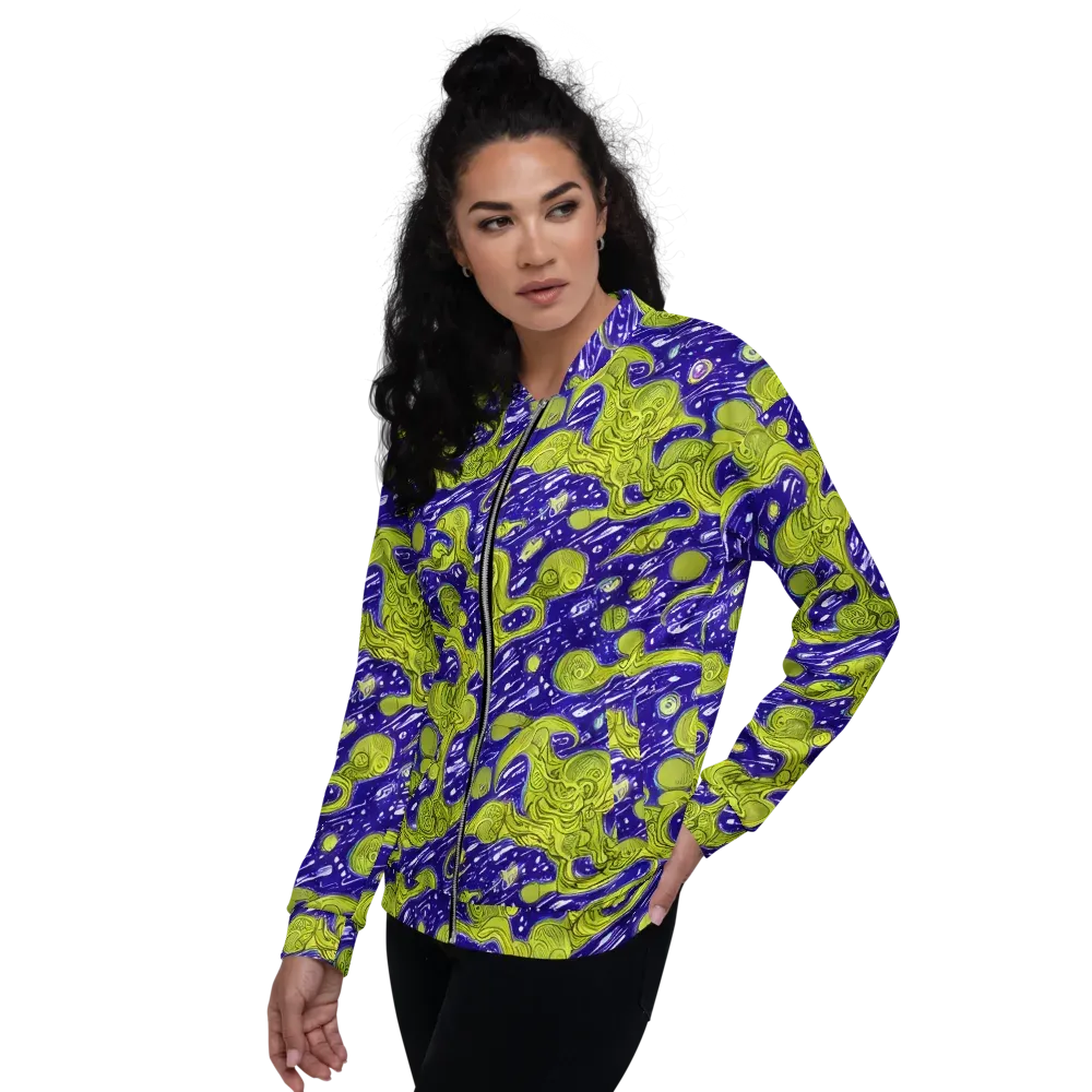 Lime Current on Bomber Jacket — Left