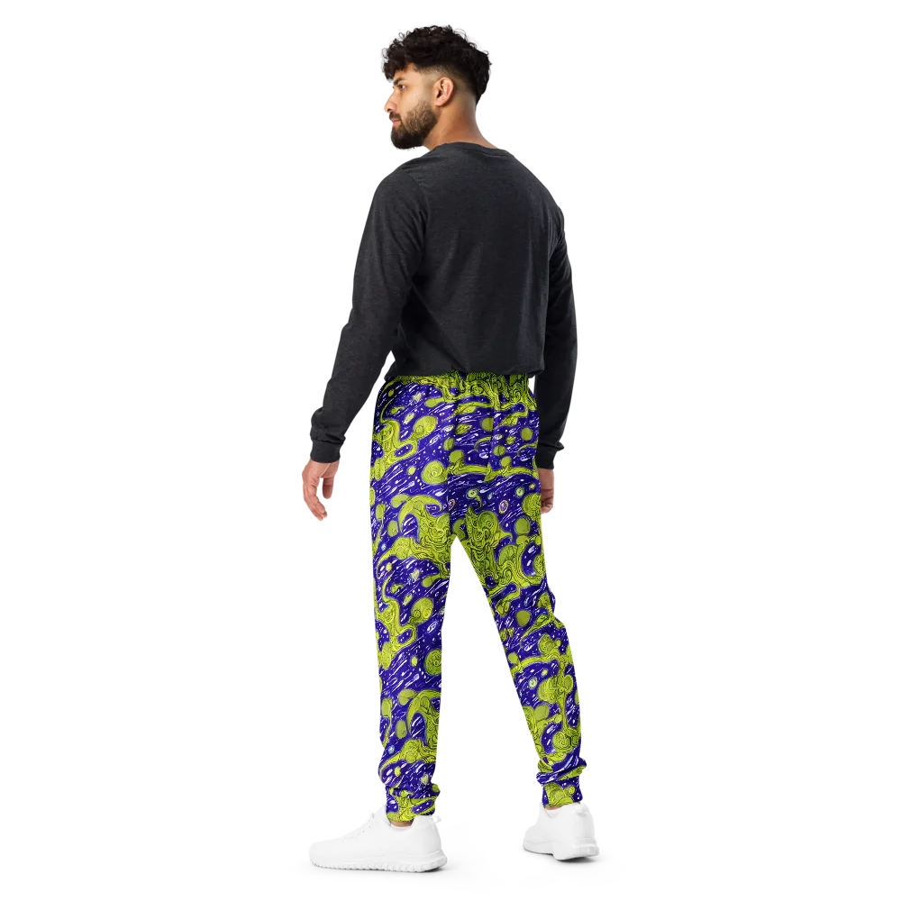 Lime Current on Men's Joggers — Back