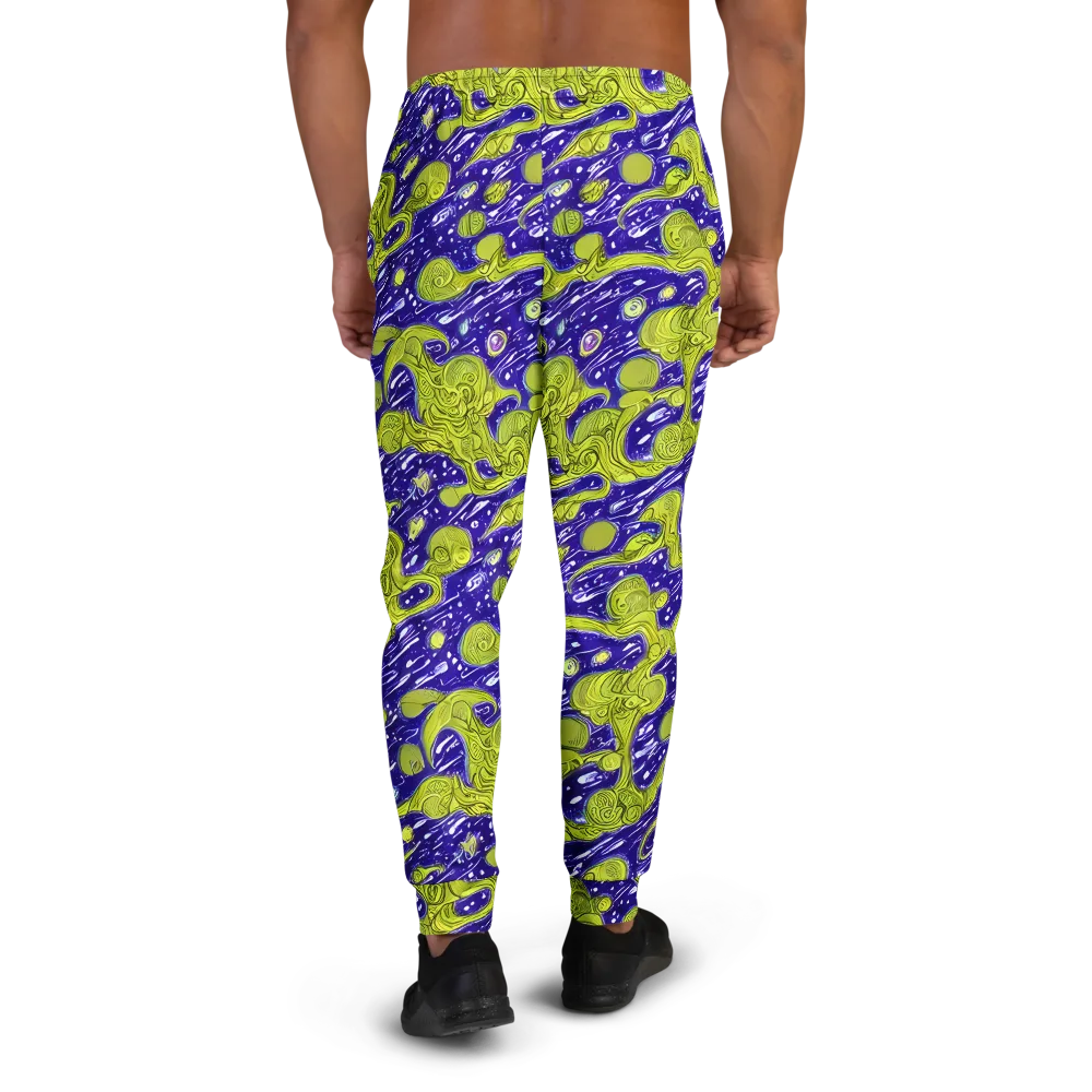 Lime Current on Men's Joggers — Back