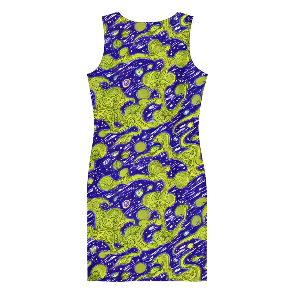 Lime Current on Bodycon Dress — Back