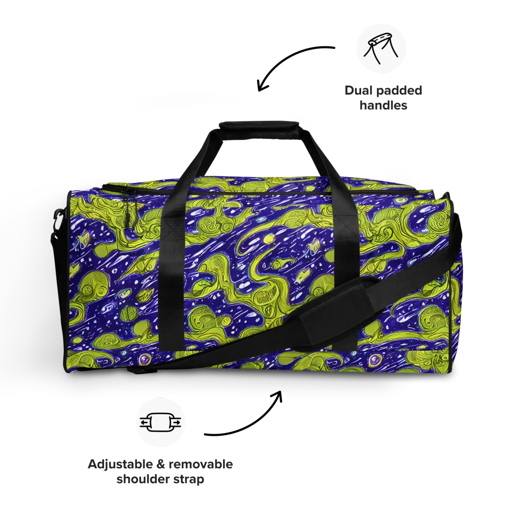 Lime Current on Duffle Bag — Front
