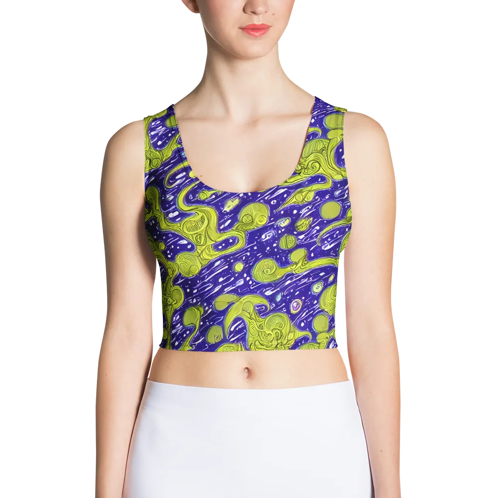 Lime Current on Crop Top — Front
