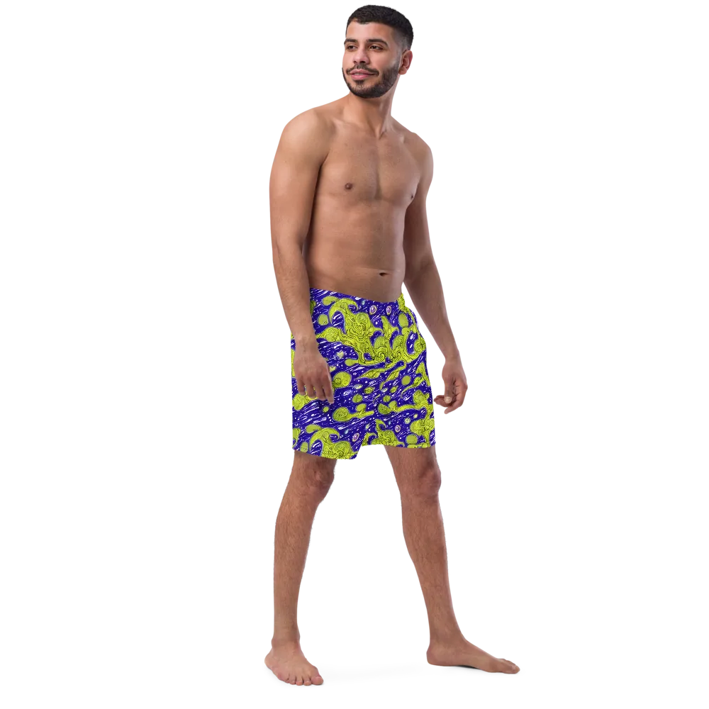 Lime Current on Swim Trunks — Right Front