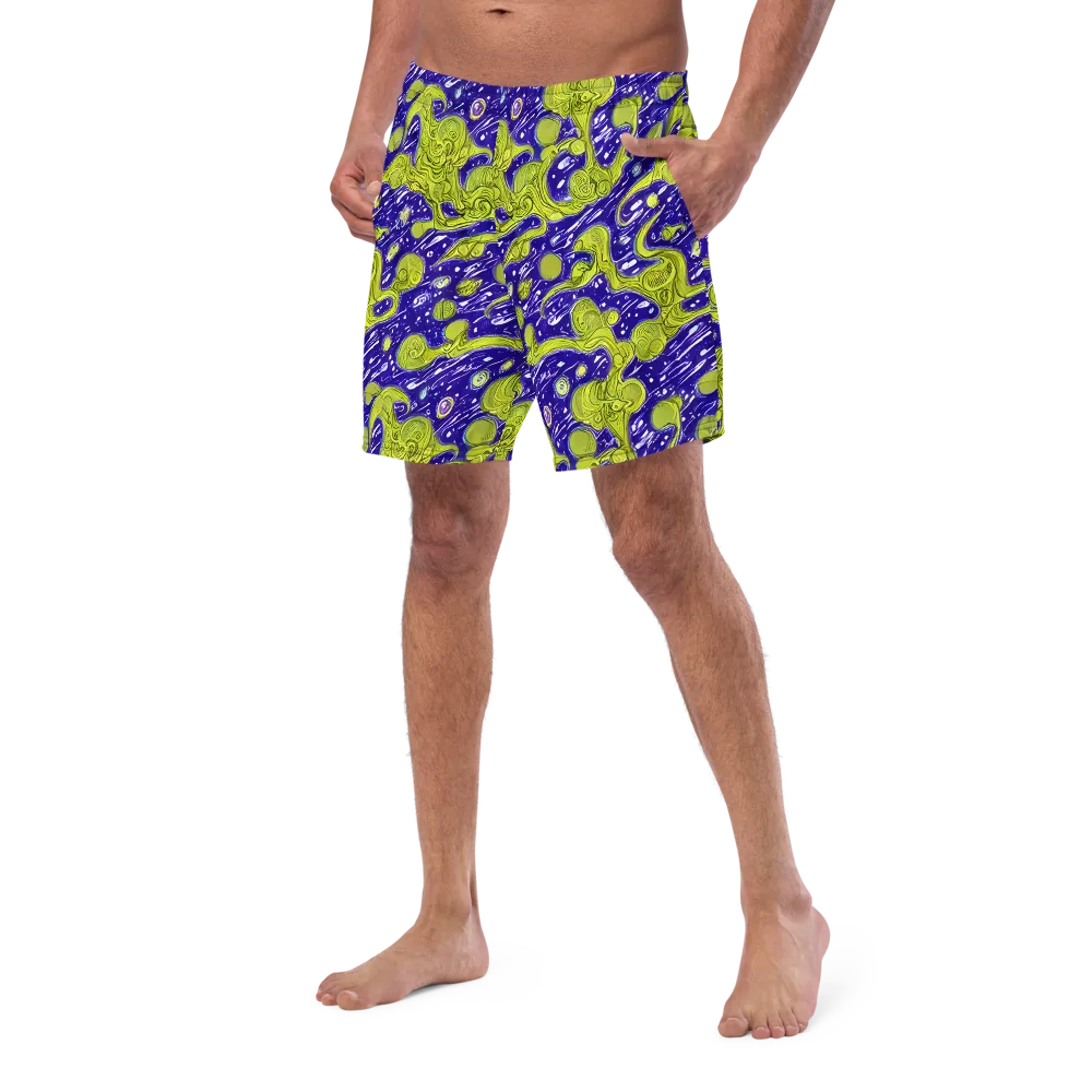 Lime Current on Swim Trunks — Left Front