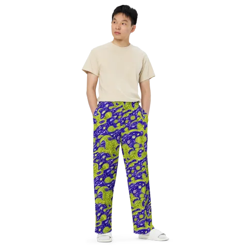Lime Current on a Wide-Leg Pants