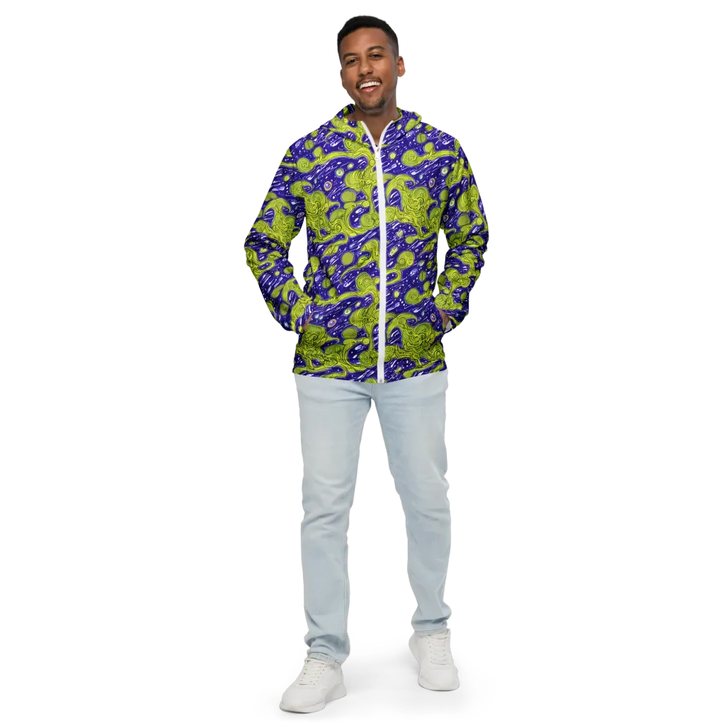 Lime Current on Men's Windbreaker — Front