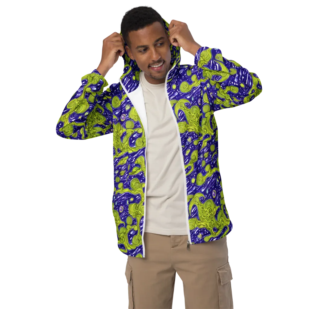 Lime Current on Men's Windbreaker — Front