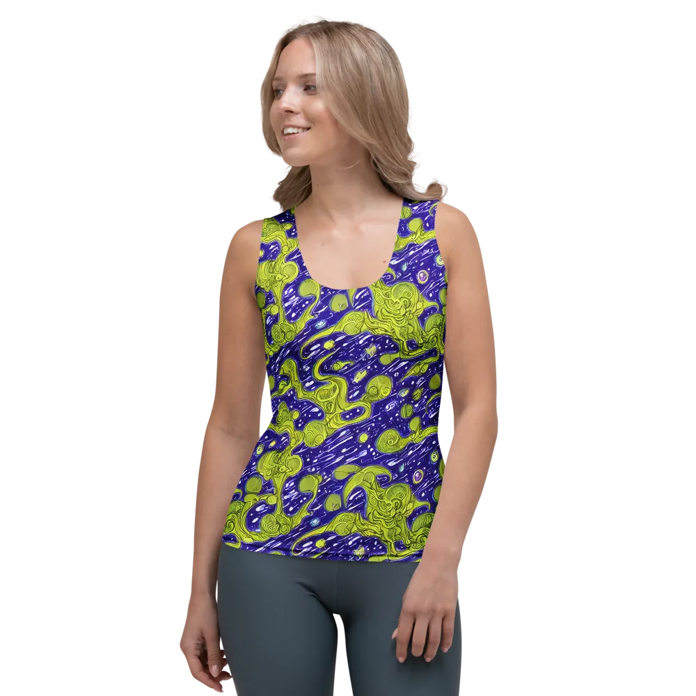 Lime Current on Women's Tank Top — Front