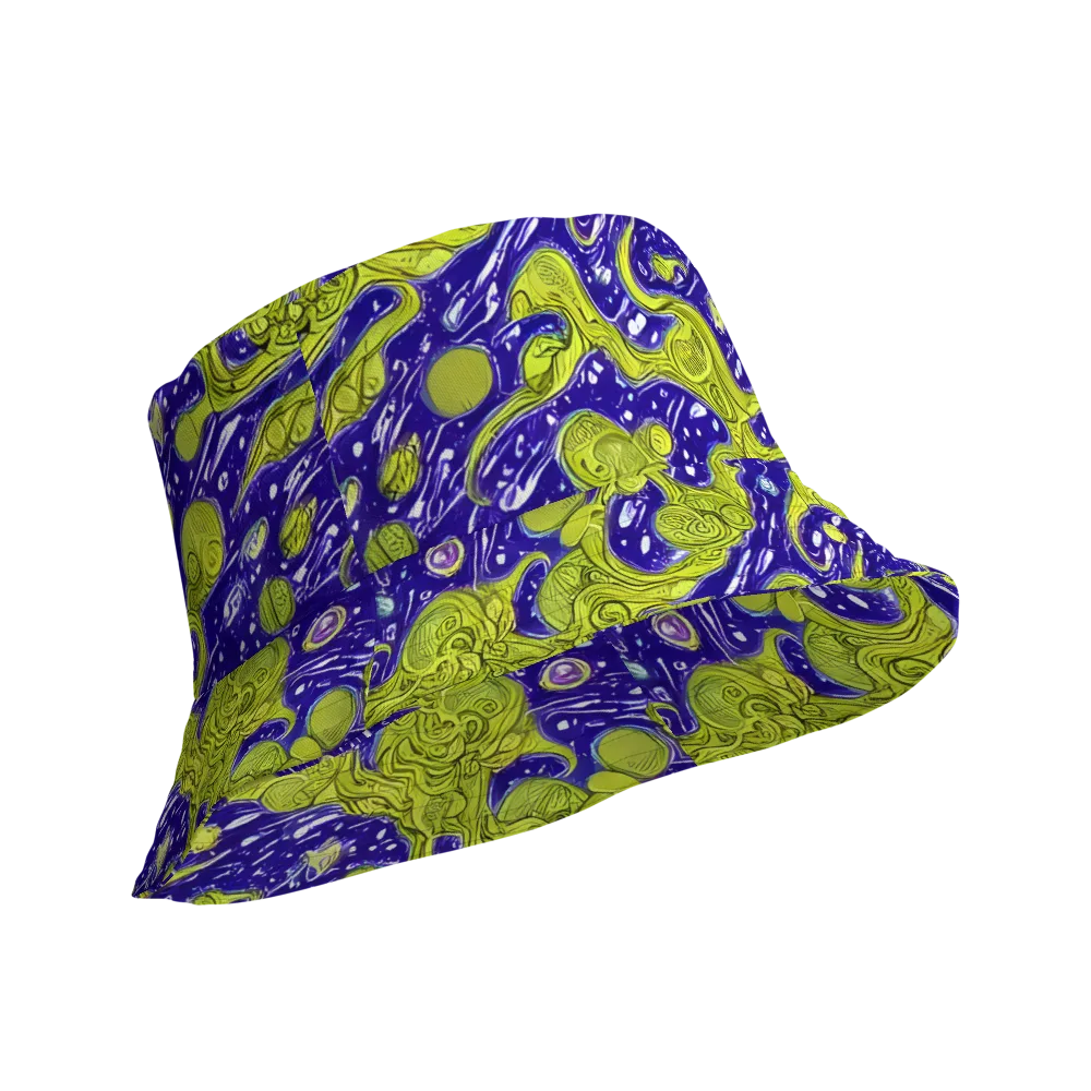 Lime Current on Reversible Bucket Hat — Product details Outside