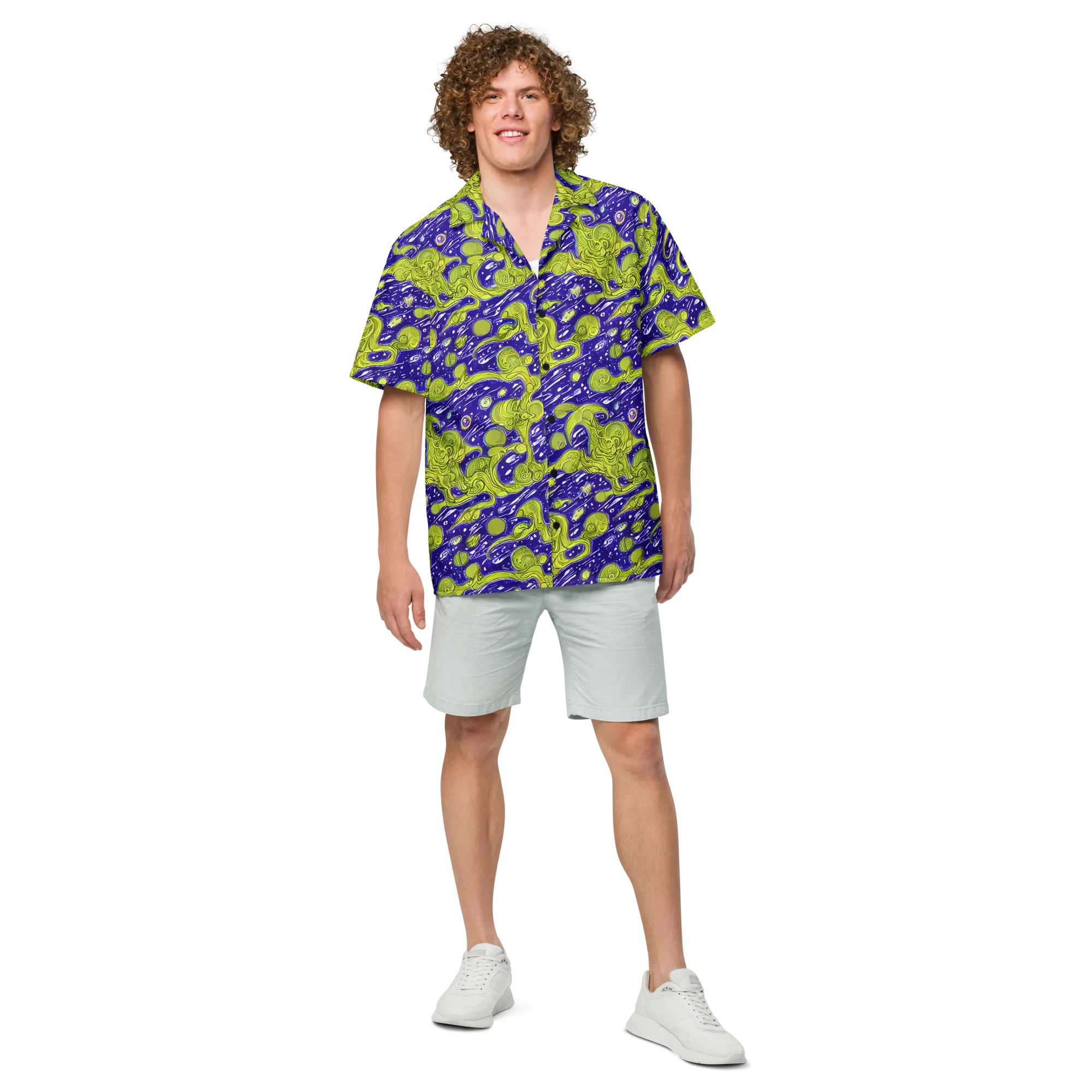 Lime Current on Button Shirt — Front