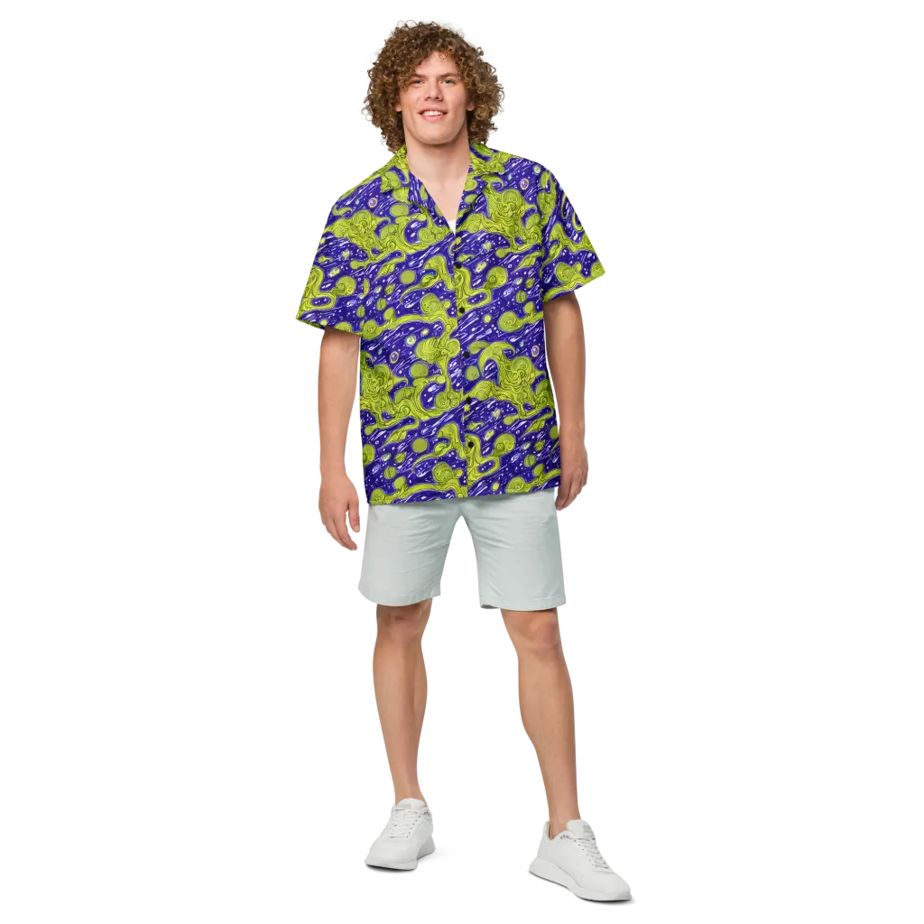 Lime Current on Button Shirt — Front