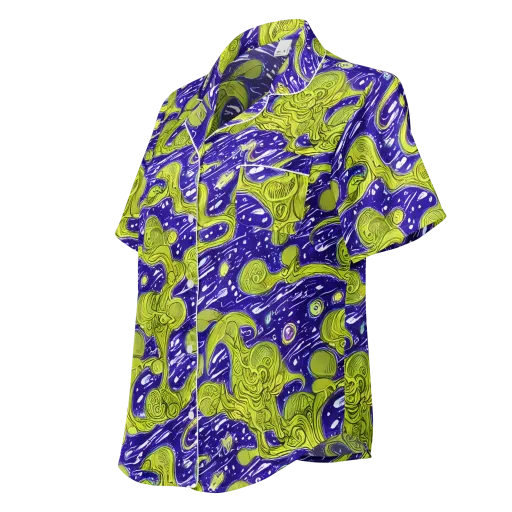 Lime Current on a Women's Short Sleeve Pajama Top