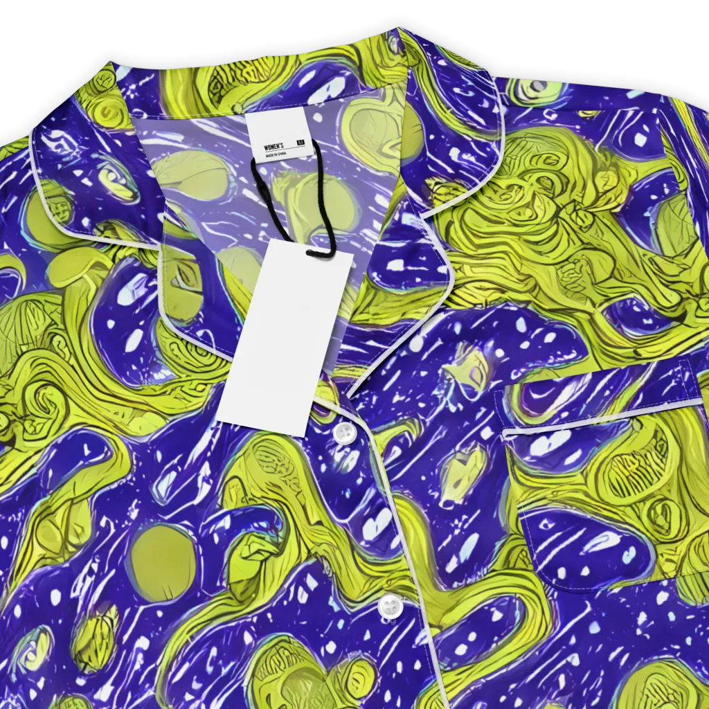 Lime Current on Women's Short Sleeve Pajama Top — Product details