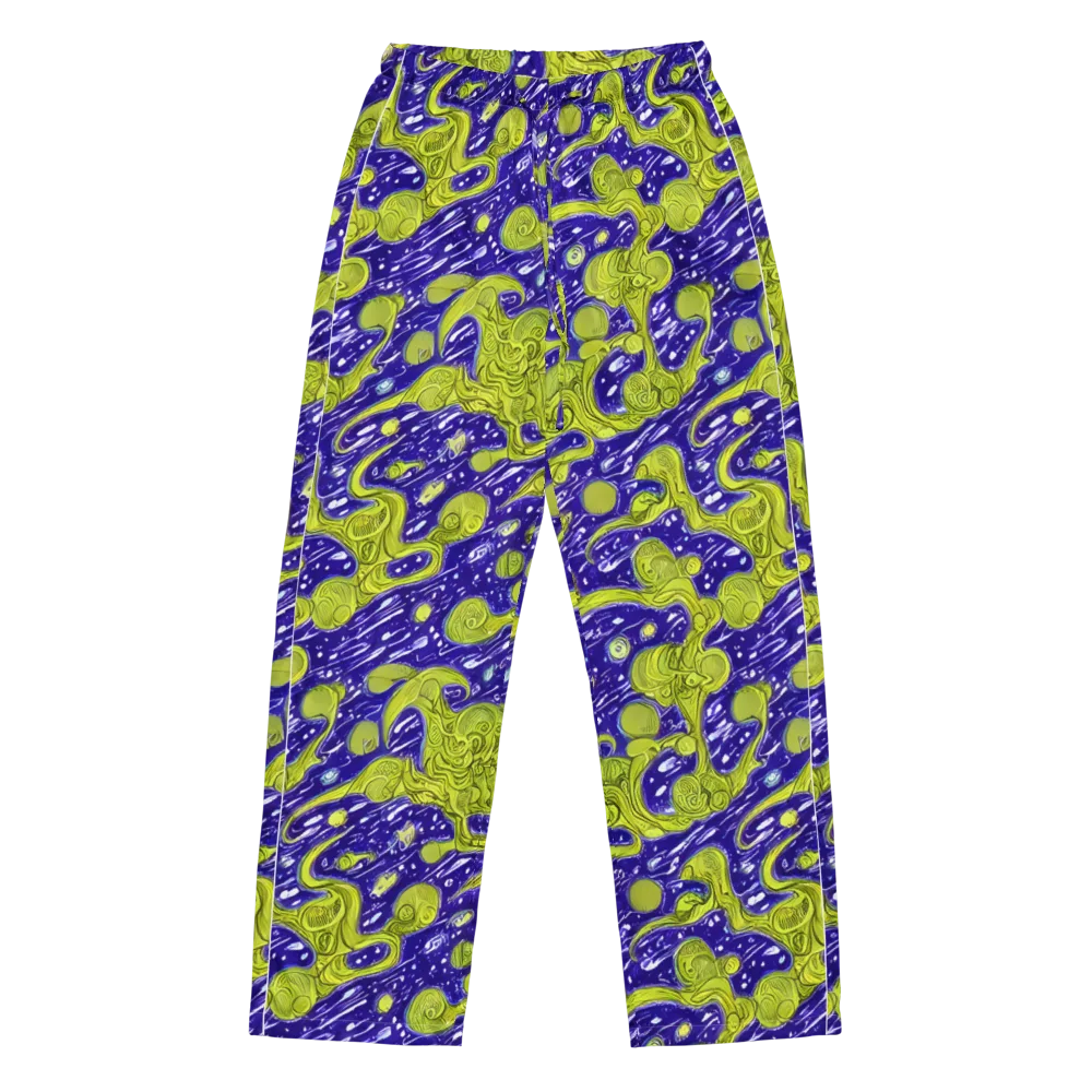 Lime Current on Women's Pajama Pants — Front
