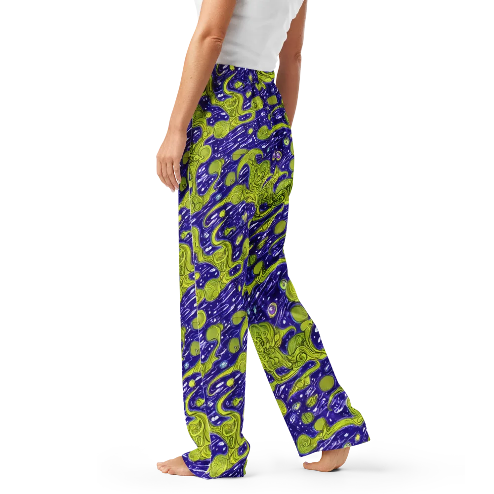 Lime Current on Women's Pajama Pants — Left