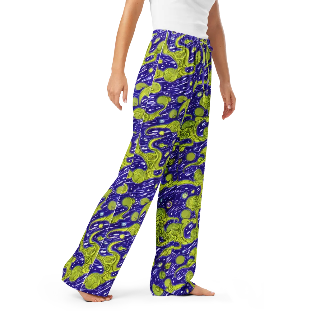 Lime Current on Women's Pajama Pants — Right Front