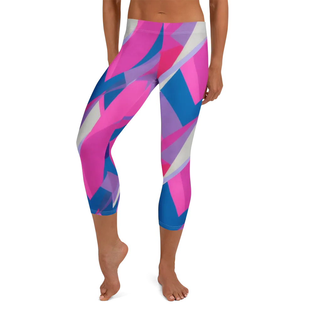 Chromatic Angles on Capri Leggings — Front