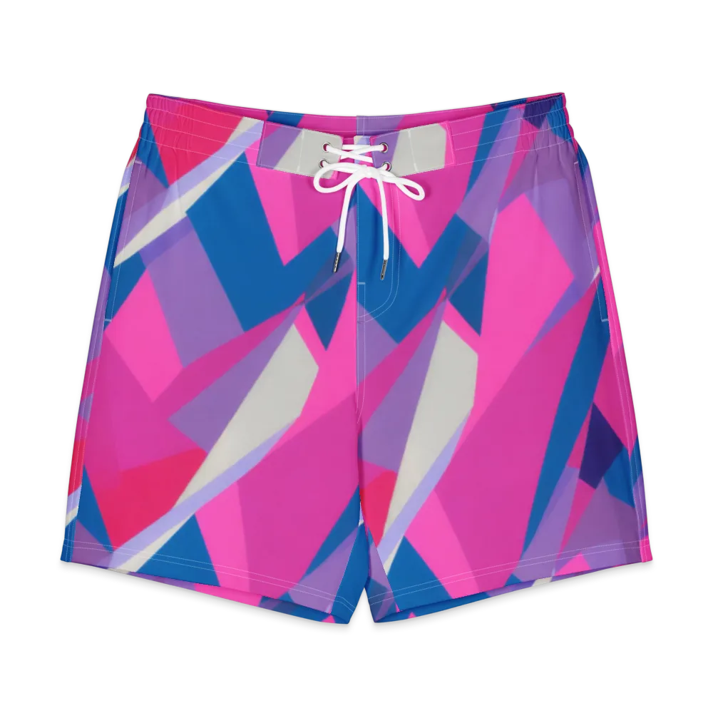 Chromatic Angles on Men's Board Shorts — Front