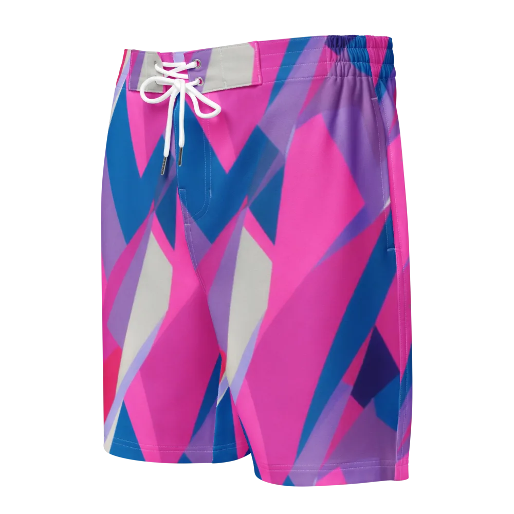 Chromatic Angles on Men's Board Shorts — Front