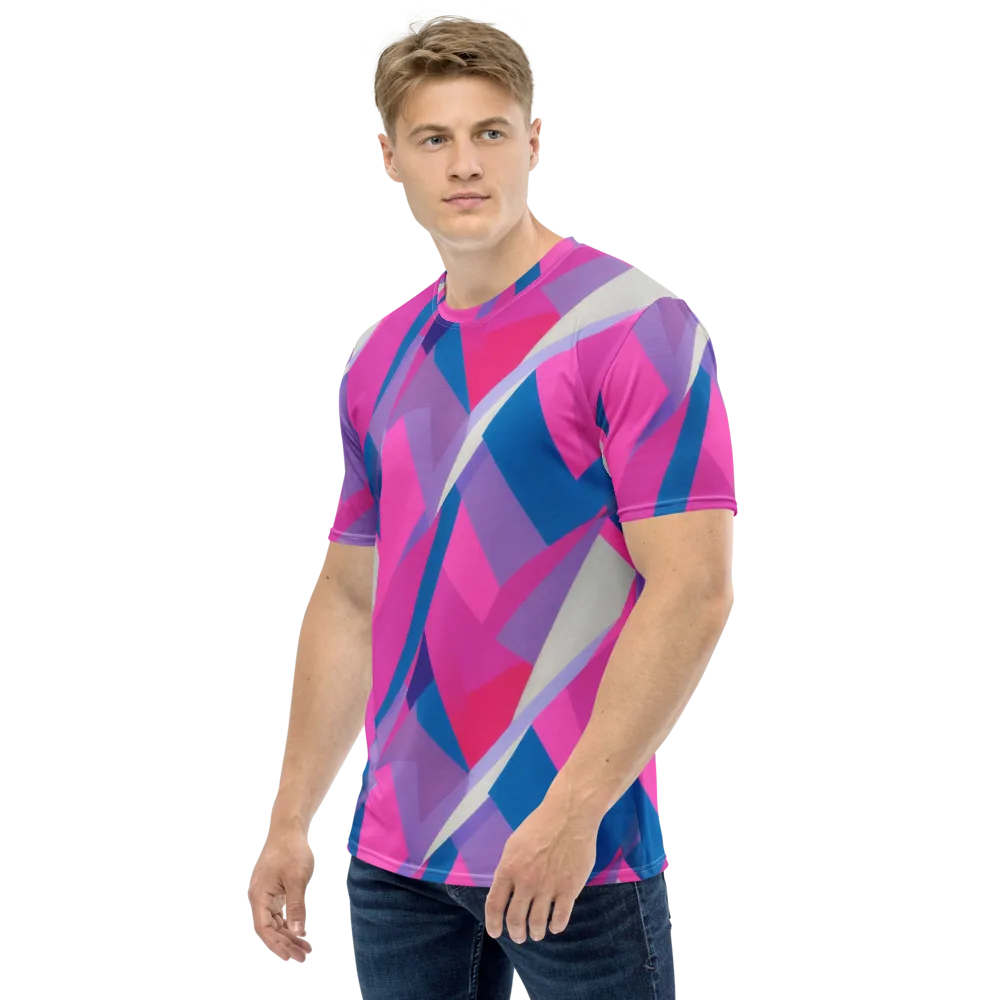 Chromatic Angles on Men's Crew Neck T-Shirt — Left