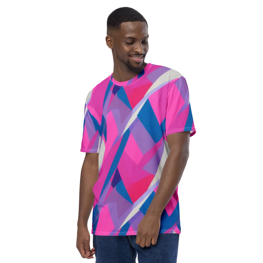 Chromatic Angles on Men's Crew Neck T-Shirt — Left