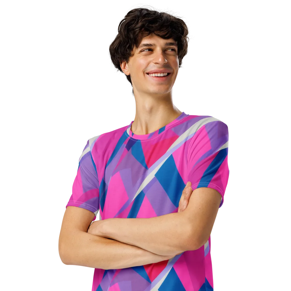 Chromatic Angles on Men's Crew Neck T-Shirt — Left Front