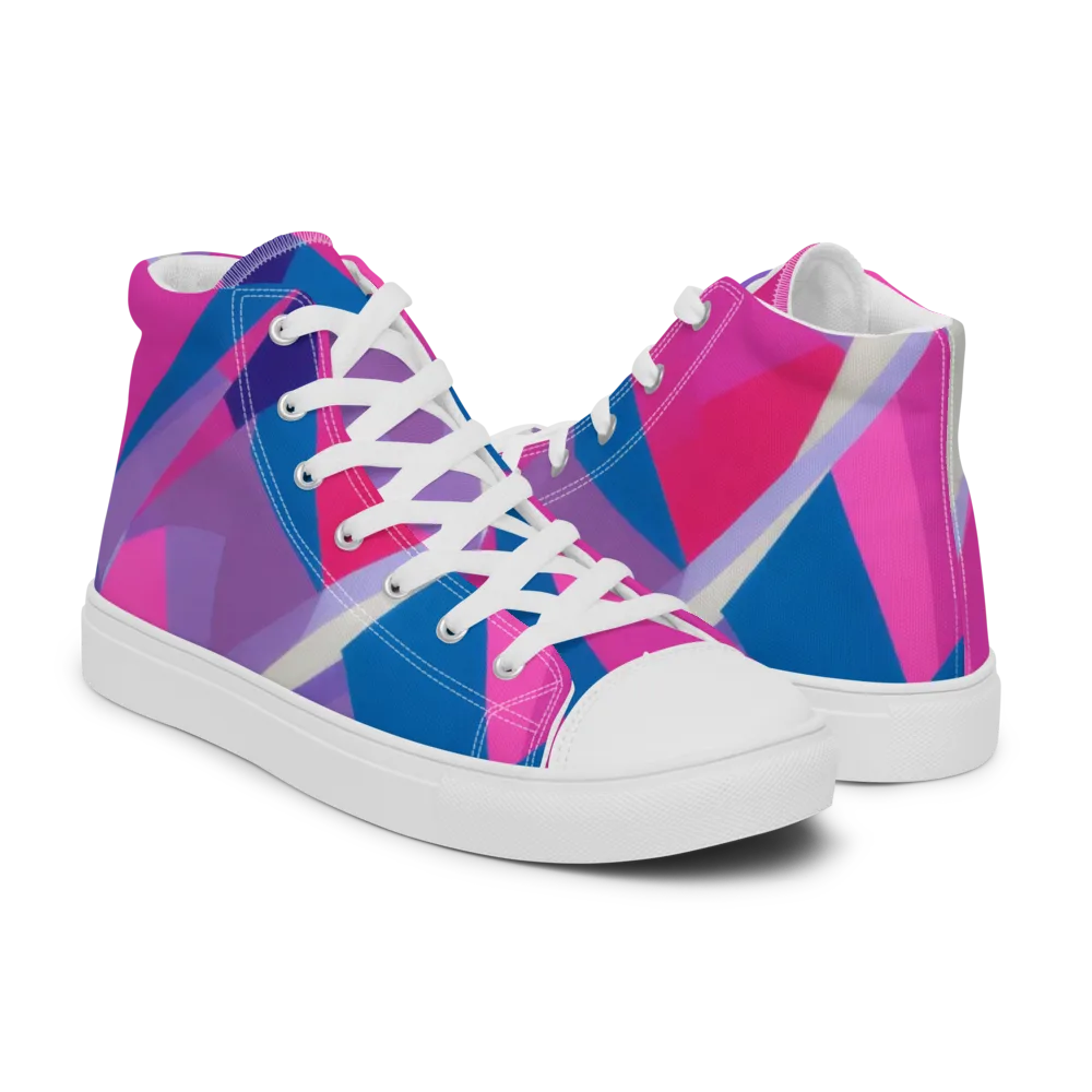 Chromatic Angles on Men's High Top Canvas Shoes — Right
