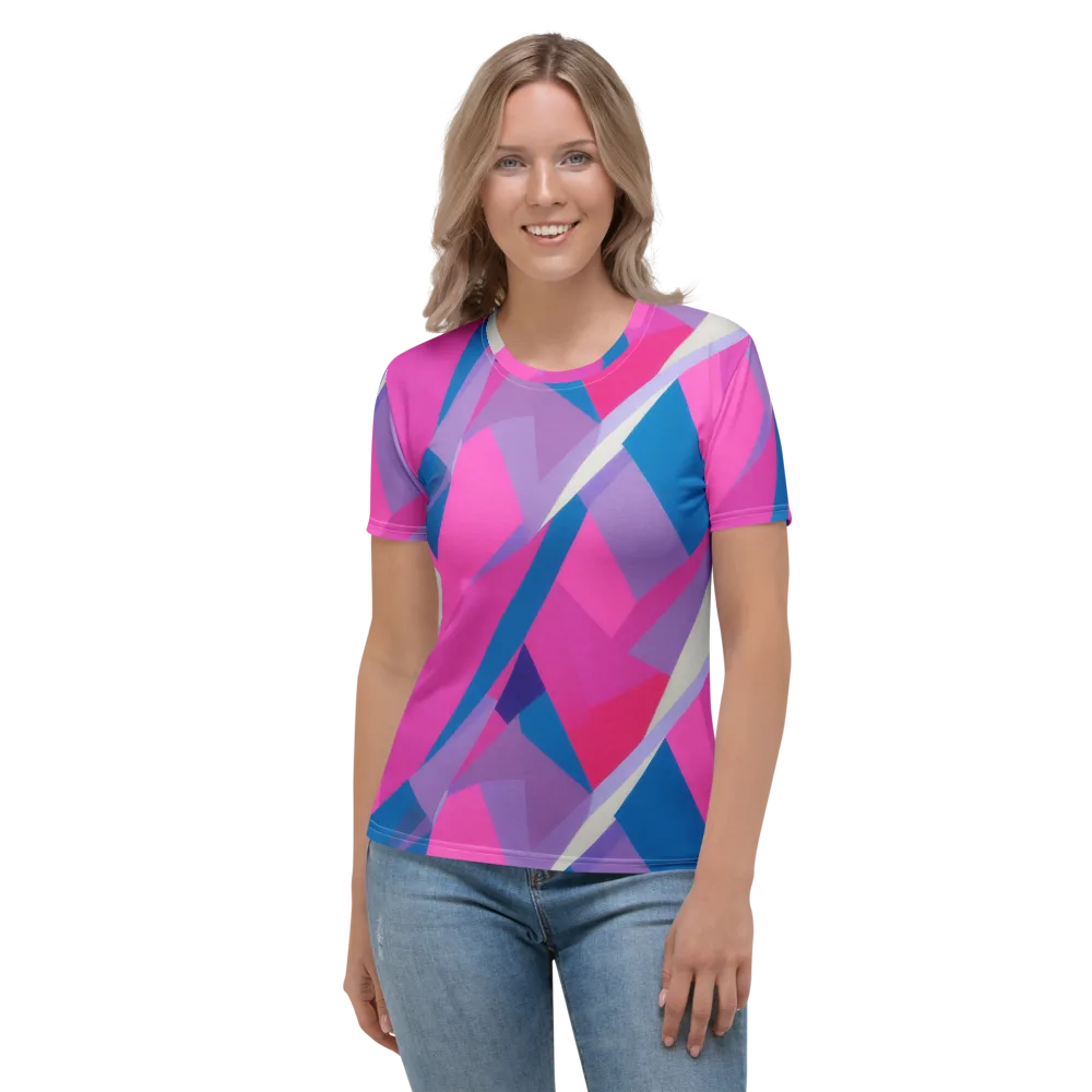 Chromatic Angles on Women's Crew Neck T-Shirt — Front