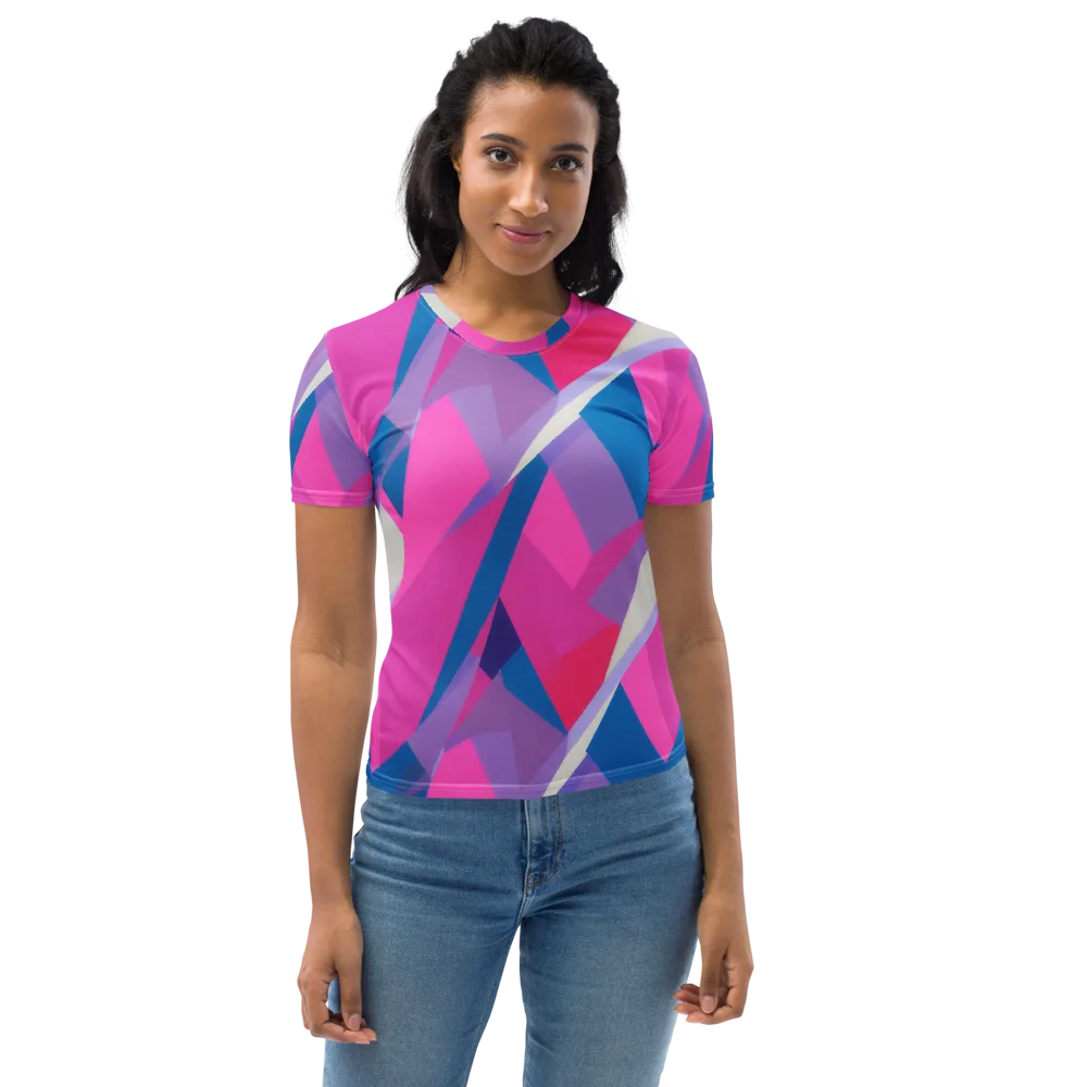 Chromatic Angles on Women's Crew Neck T-Shirt — Front