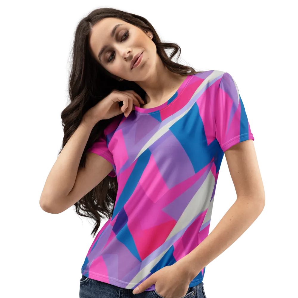 Chromatic Angles on Women's Crew Neck T-Shirt — Left Front