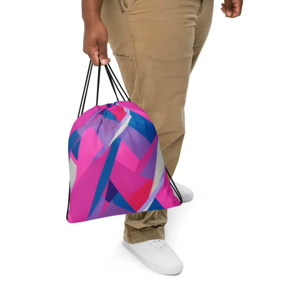 Chromatic Angles on Drawstring Bag — Front