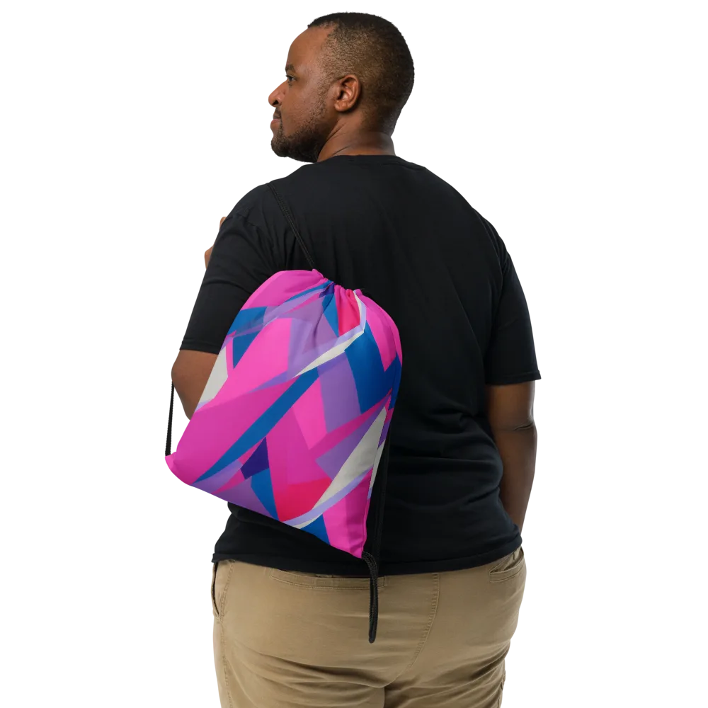 Chromatic Angles on Drawstring Bag — Front
