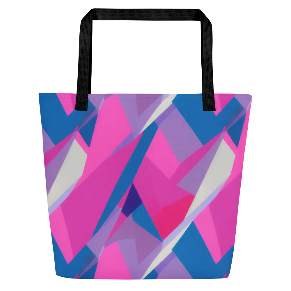 Chromatic Angles on Large Tote Bag W/ Pocket — Front