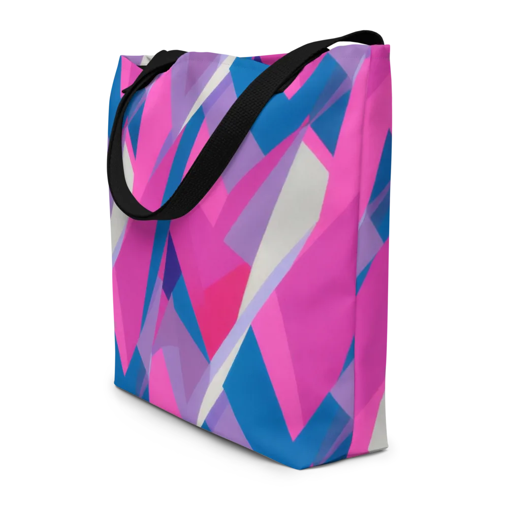 Chromatic Angles on Large Tote Bag W/ Pocket — Front