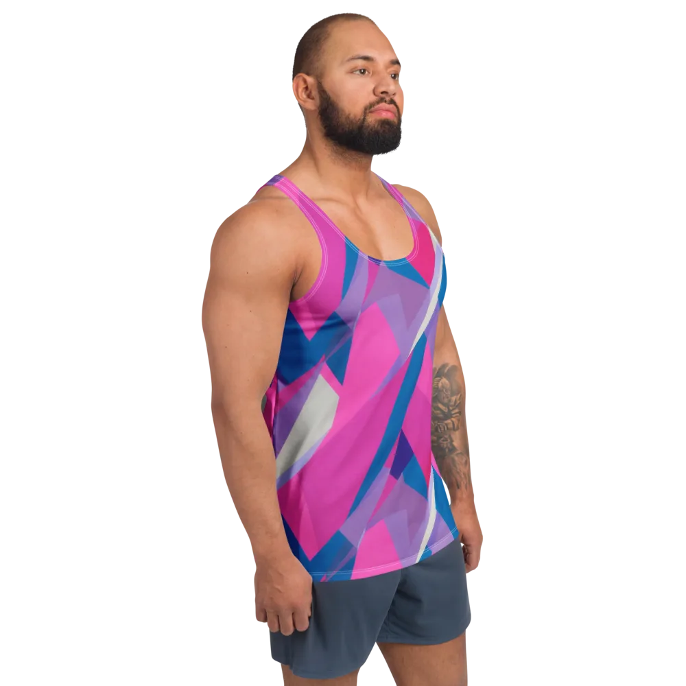 Chromatic Angles on Men's Tank Top — Right Front