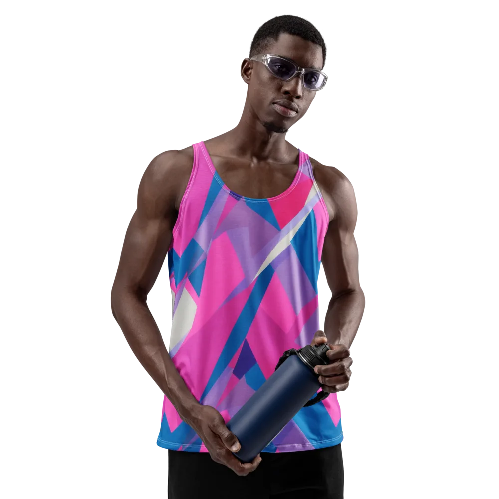 Chromatic Angles on Men's Tank Top — Front