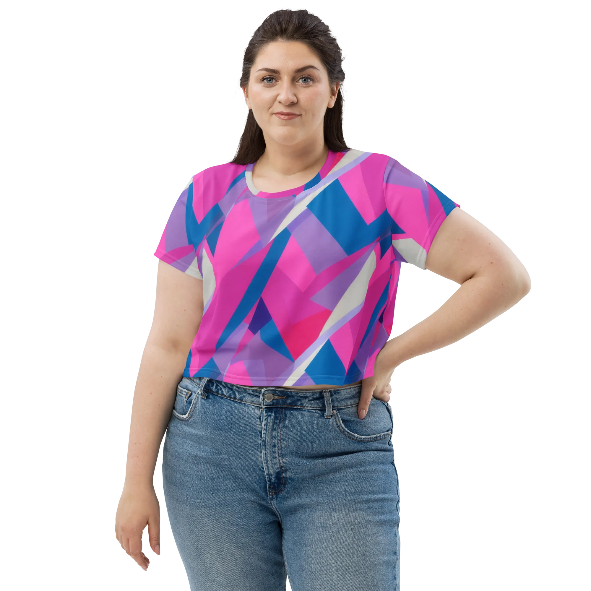 Chromatic Angles on Crop Tee — Front