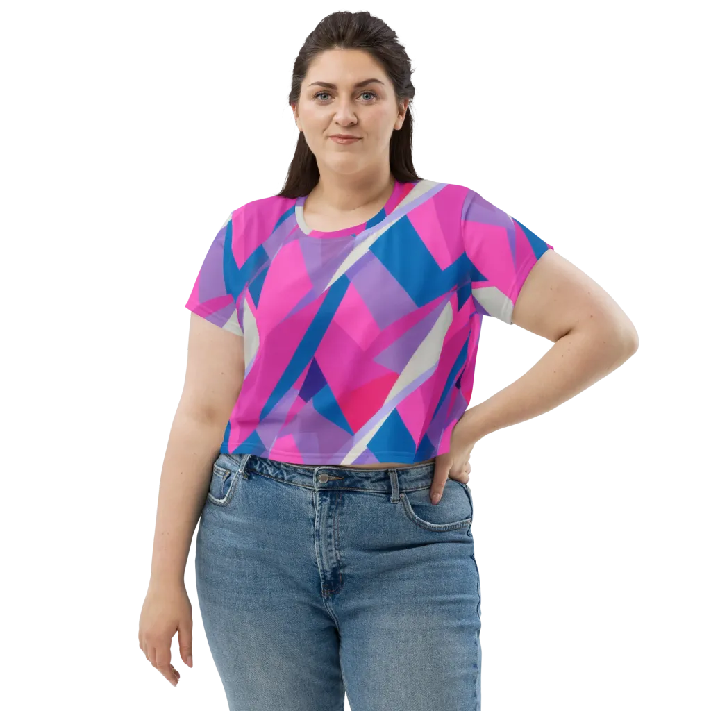 Chromatic Angles on Crop Tee — Front