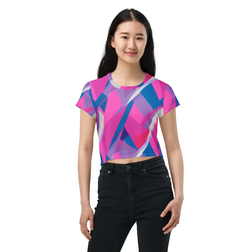 Chromatic Angles on Crop Tee — Front