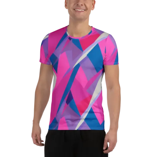 Chromatic Angles on a Men's Athletic T-Shirt