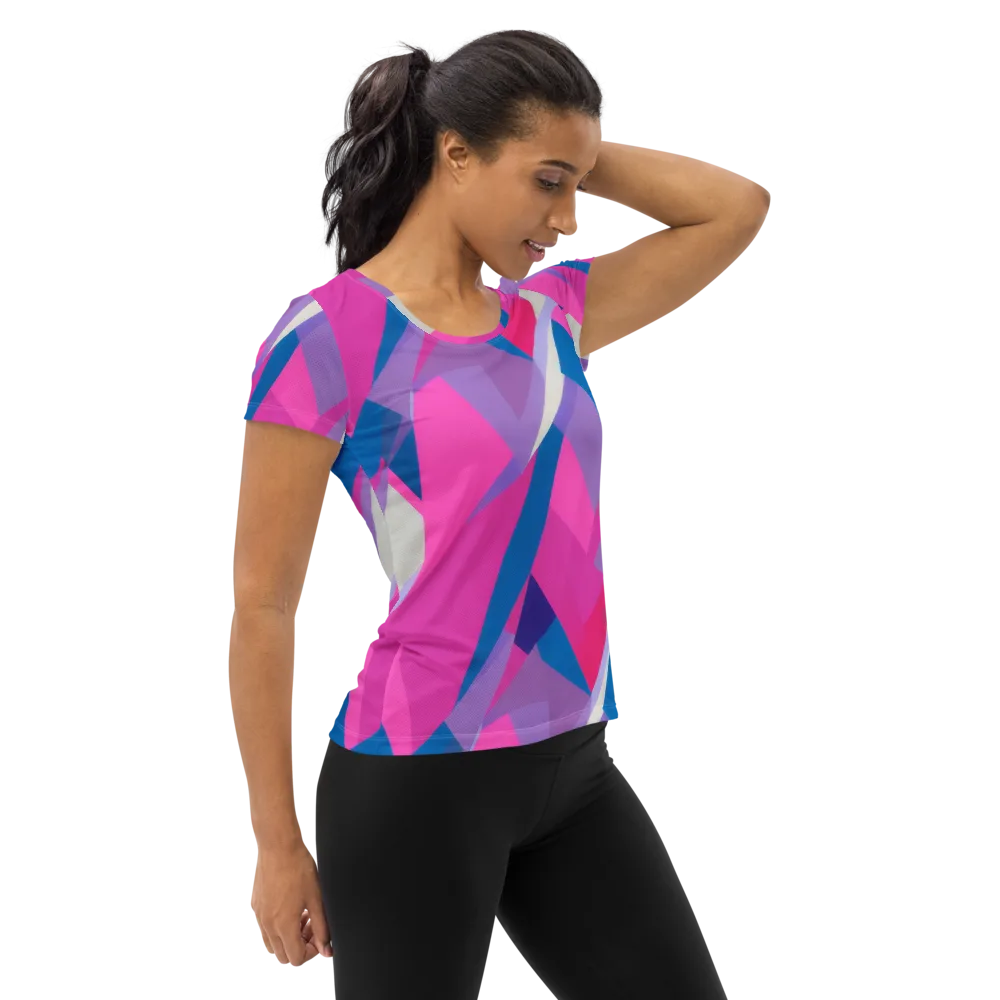 Chromatic Angles on Women's Athletic T-Shirt — Right