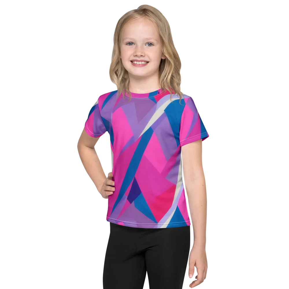Chromatic Angles on Kids Crew Neck T-Shirt — Front
