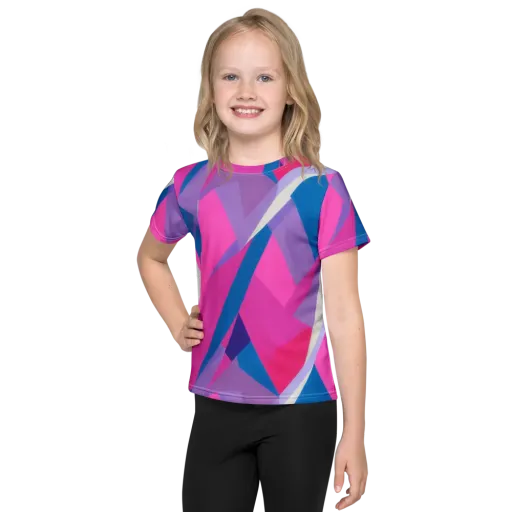 Chromatic Angles on a Kids Crew Neck T-Shirt