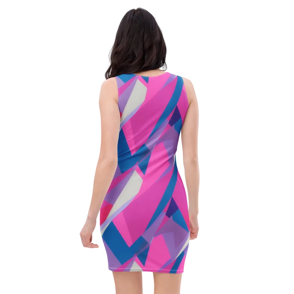 Chromatic Angles on Bodycon Dress — Back