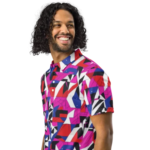 Laser Tessellation on a Men's Slim Fit Polo Shirt