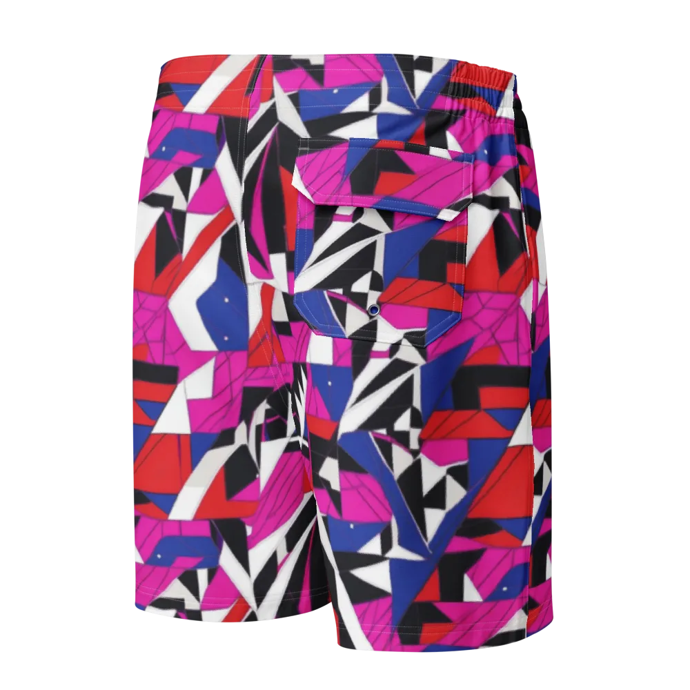 Laser Tessellation on Men's Board Shorts — Back