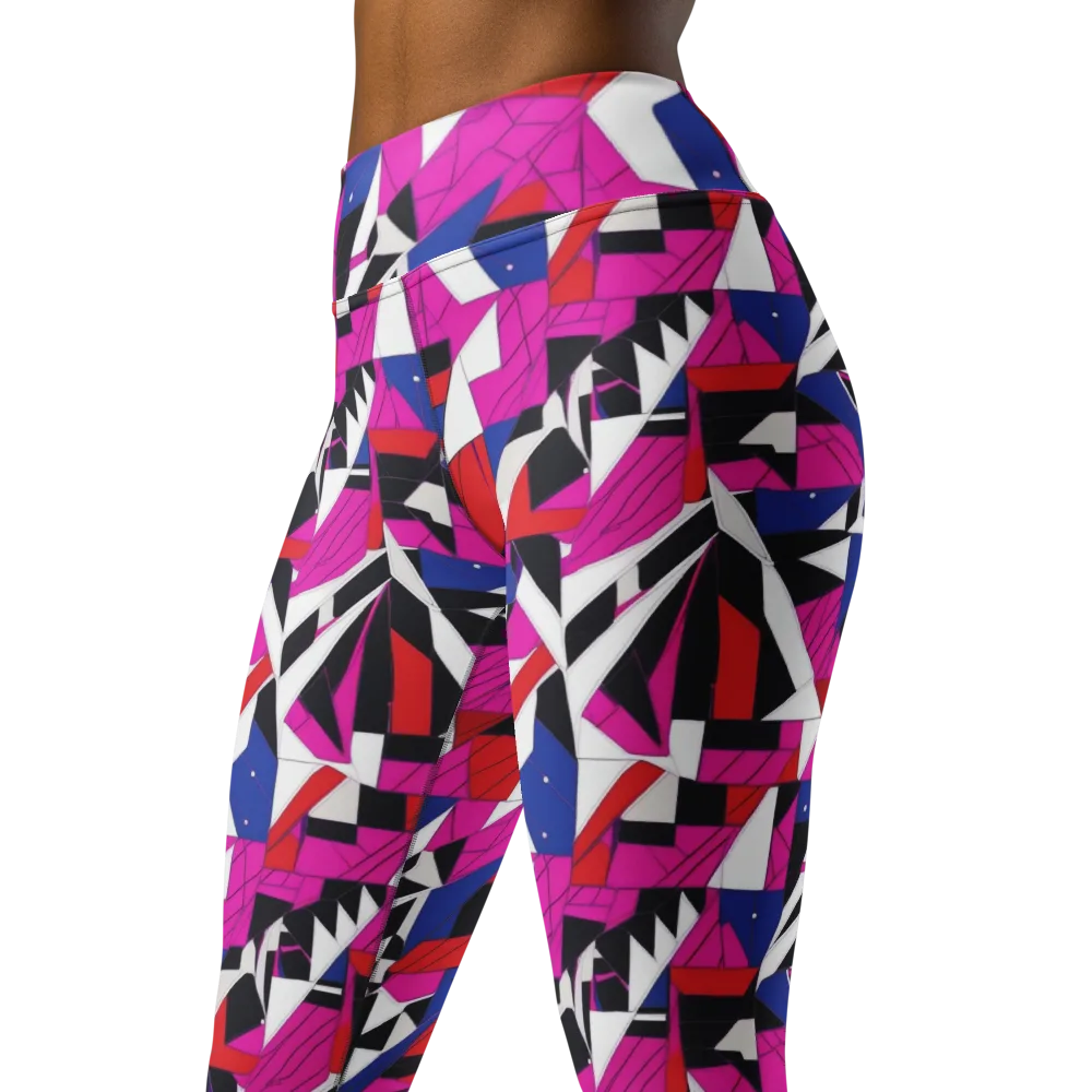 Laser Tessellation on Yoga Leggings — Left Front
