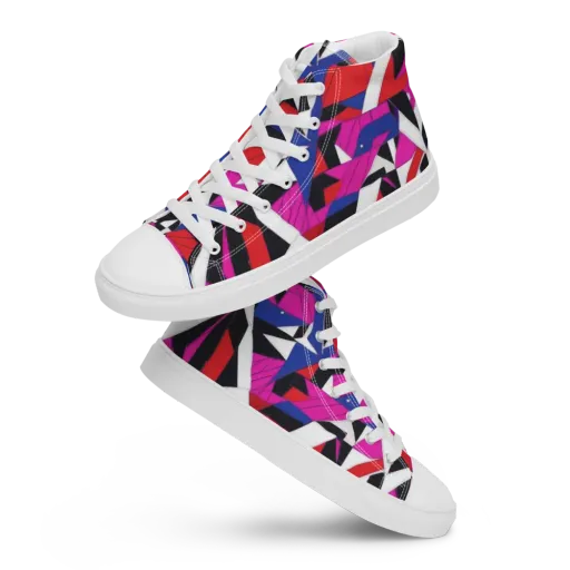 Laser Tessellation on a Men's High Top Canvas Shoes