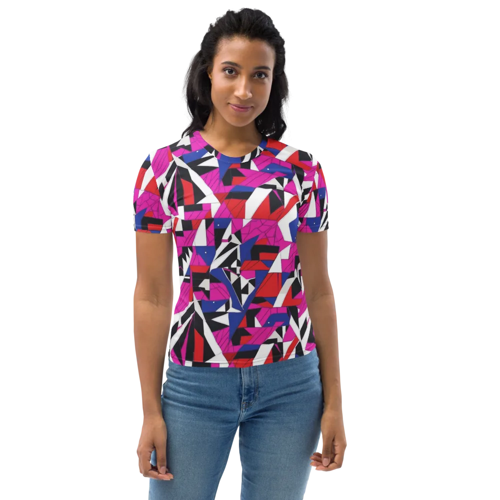 Laser Tessellation on Women's Crew Neck T-Shirt — Front
