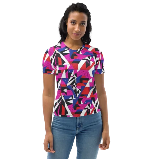Laser Tessellation on a Women's Crew Neck T-Shirt
